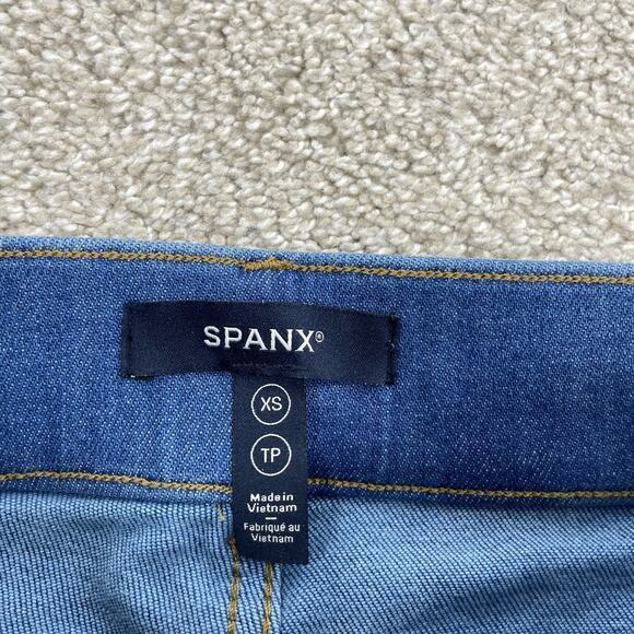 SPANX XS EveryWear Cropped Wide Leg Jeans with Patch Pockets 29" Inseam 64-14 - Picture 4 of 10